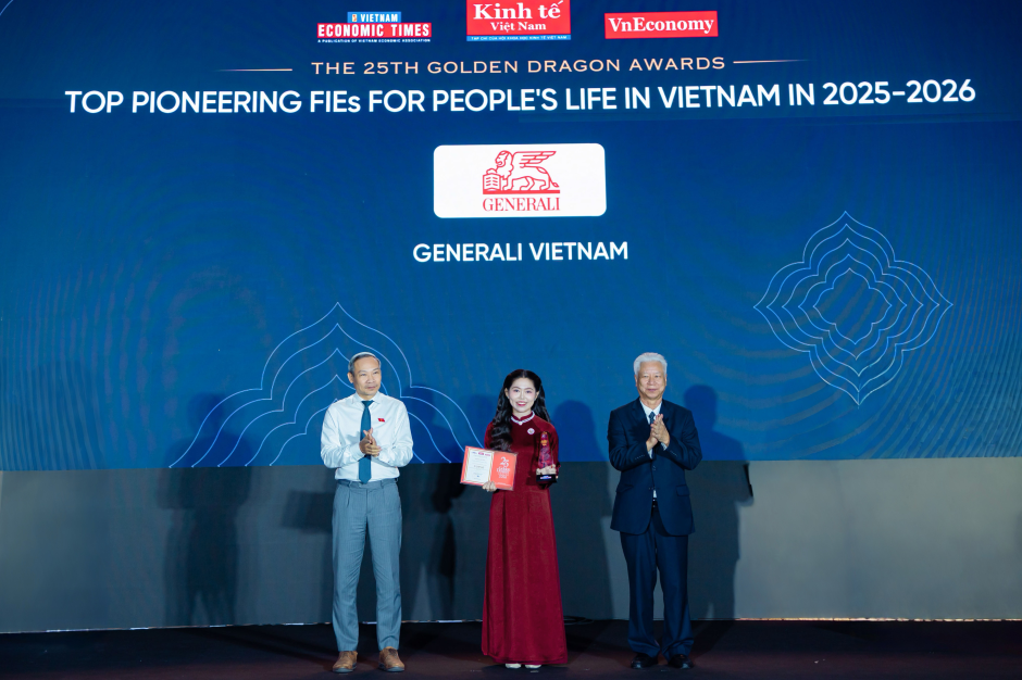 Generali Việt Nam khẳng định vị thế trong đổi mới sản phẩm bảo hiểm tại Giải Thưởng Rồng Vàng 2026
